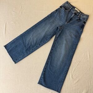 Hidden Los Angeles High Rise Wide Leg Raw Hem Jeans Blue  Size 25